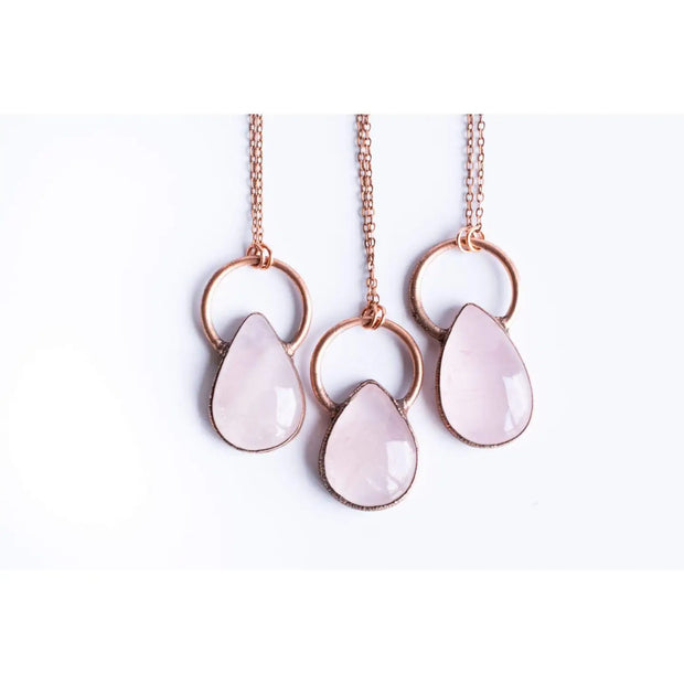 Rose Quartz Crystal Necklace