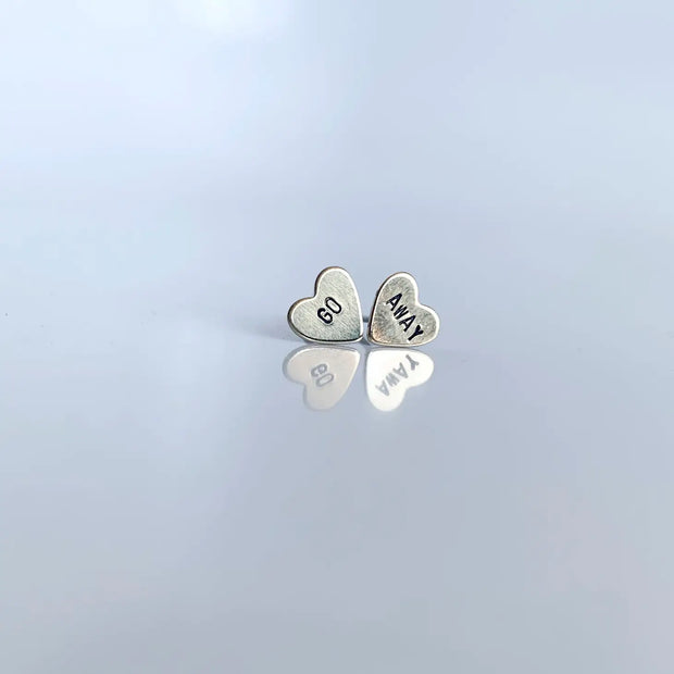 Go Away Heart Earrings