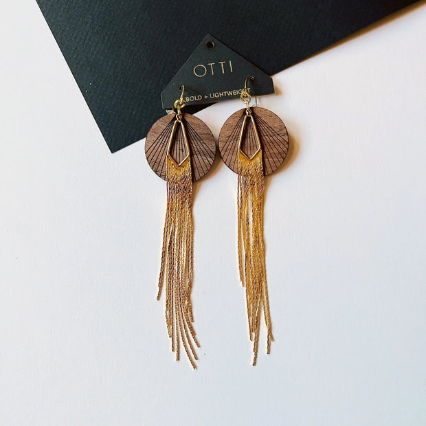 18K Gold Glamour Fringe Earrings