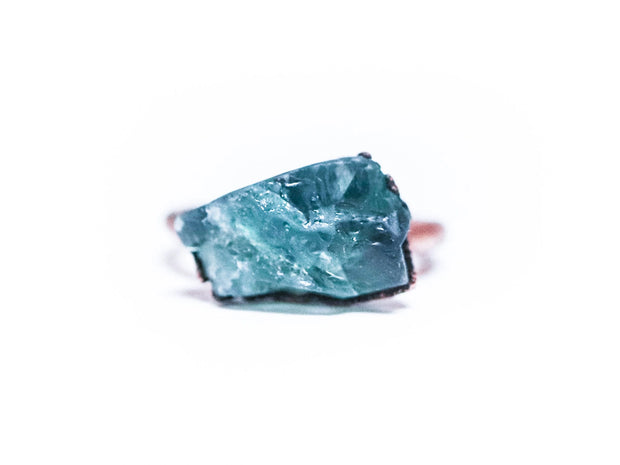 Raw Fluorite ring | Green Fluorite ring