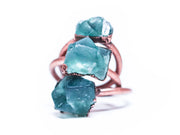 Raw Fluorite ring | Green Fluorite ring