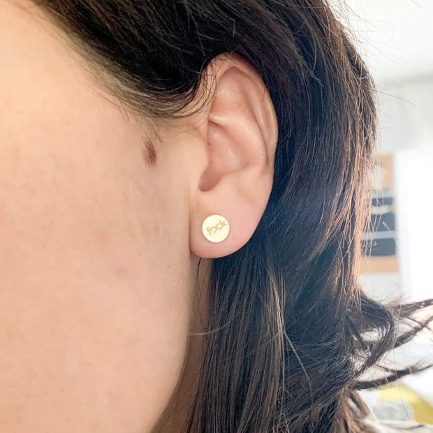 "Fuck" Stud Earring