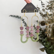 Lavender Acrylic Earrings