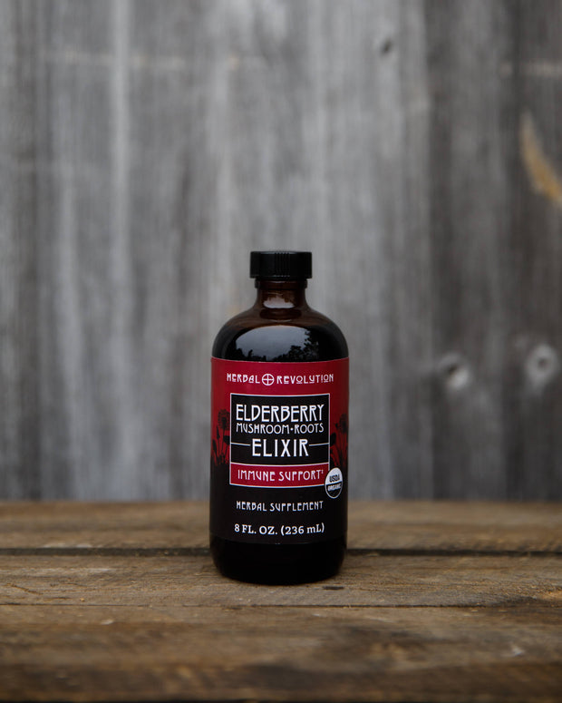 Elderberry + Mushroom & Roots Elixir: 2 oz.