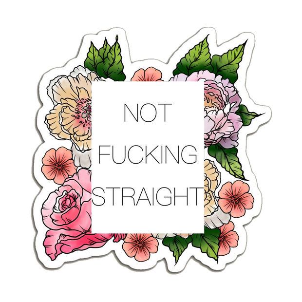 Not Fucking Straight Sticker