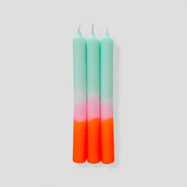 Dip Dye Neon Candles