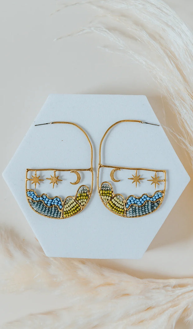 Brea Landscape Hoop Earrings