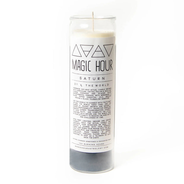 Saturn / The World / 21  Handmade Ritual Candle