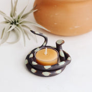 Ceramic Altar Snake with tea light candle