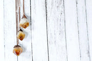 Citrine Crystal Necklace 30"