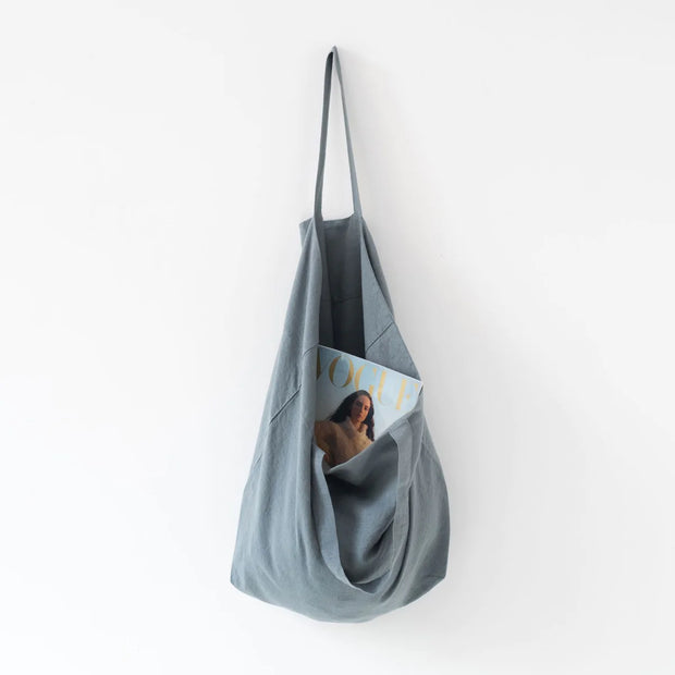 Blue Fog Linen Tote Bag