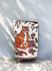 TIGER ROSE TAPESTRY BLANKET