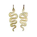 Brass Boa Earrings