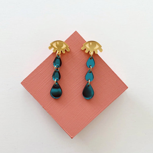 Crying Teardrop Earrings