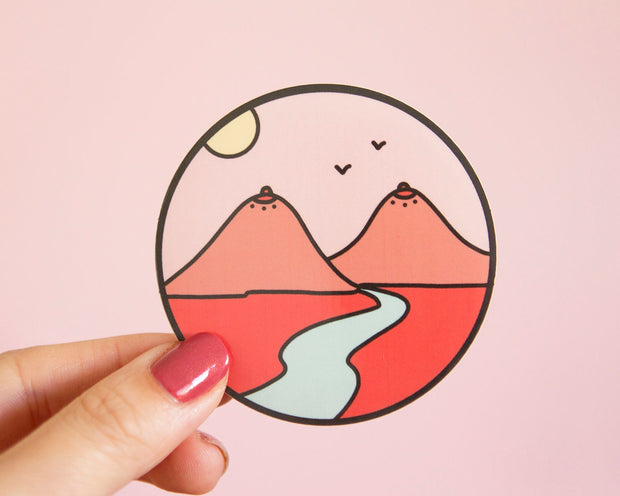 Boob Mountains Vinyl Sticker