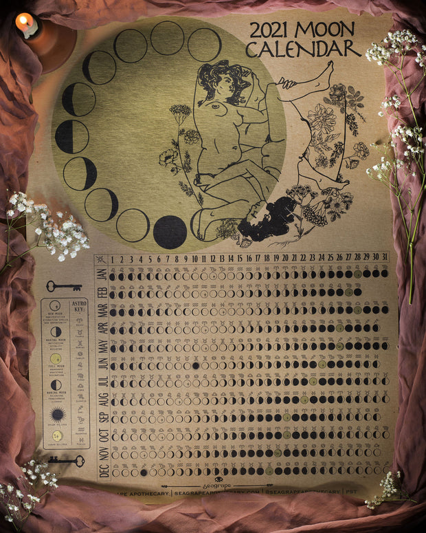 SALE 2021 Seagrape Lunar Calendar