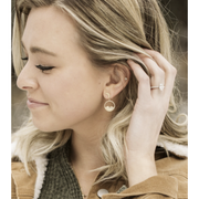 Moon and Mountain Stud Earring