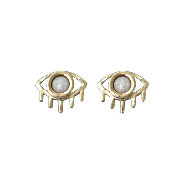 Gemstone Eye Earrings