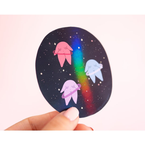 Space Babe Holographic Sticker