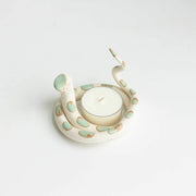 Ceramic Altar Snake with tea light candle