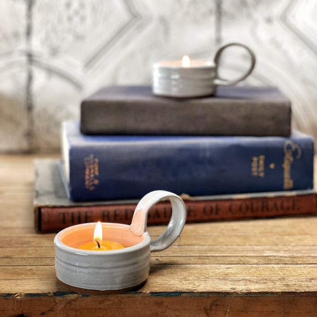 Ceramic Tealight Holder with Handle