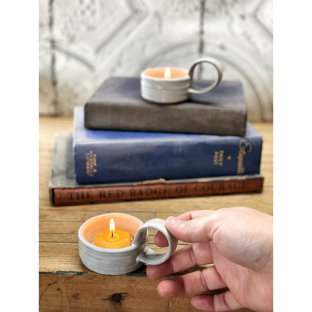 Ceramic Tealight Holder with Handle